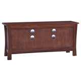 TV Cabinet Classical Brown 100x30x45 cm Solid Mahogany Wood - 45-Degree Angle
