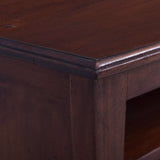 TV Cabinet Classical Brown 100x30x45 cm Solid Mahogany Wood - Close-Up Angle