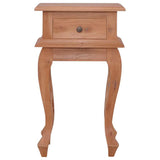Bedside Table 35x30x60 cm Solid Mahogany Wood - Front View