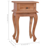 Bedside Table 35x30x60 cm Solid Mahogany Wood - Low Angle