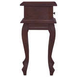 Bedside Table Classical Brown 35x30x60 cm Solid Mahogany Wood - Side View