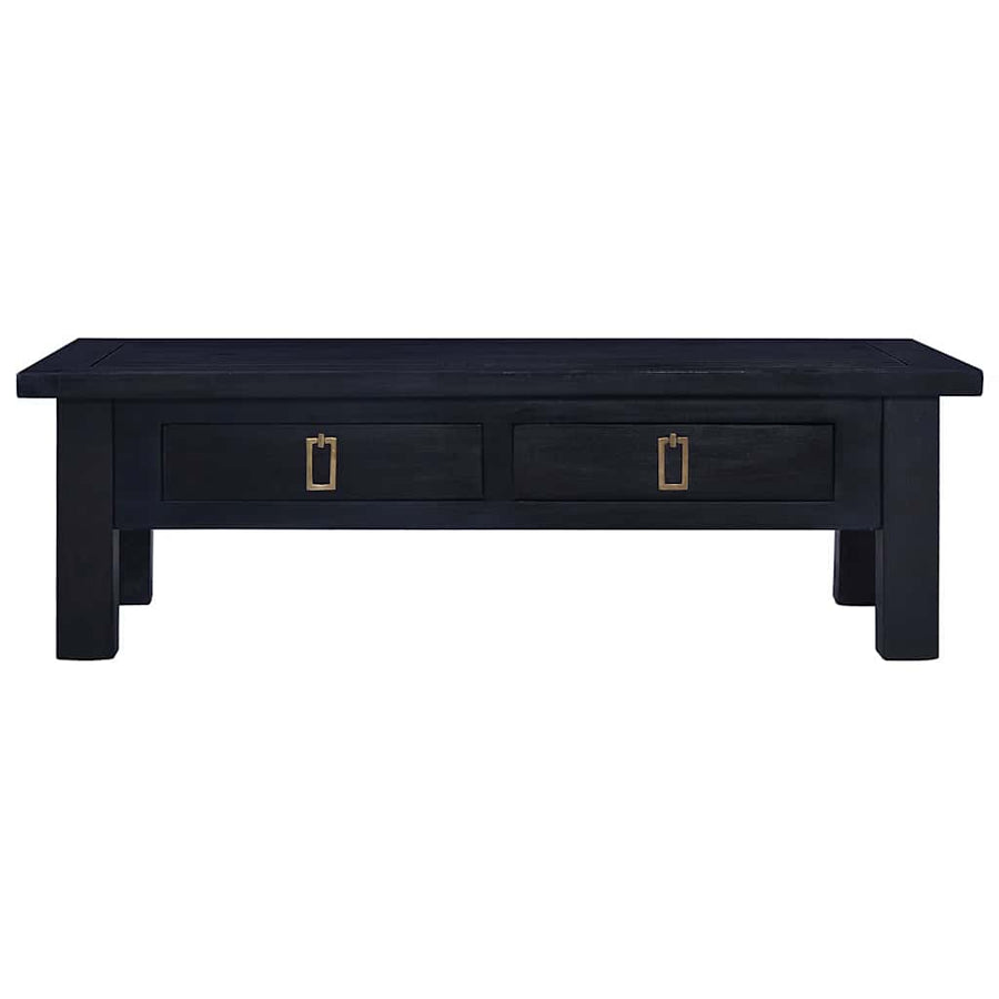 Coffee Table Light Black Coffee 100x50x30 cm Solid Mahogany Wood