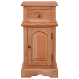 Bedside Cabinet Solid Mahogany Wood - Front View