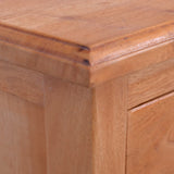Bedside Cabinet Solid Mahogany Wood - Rear View