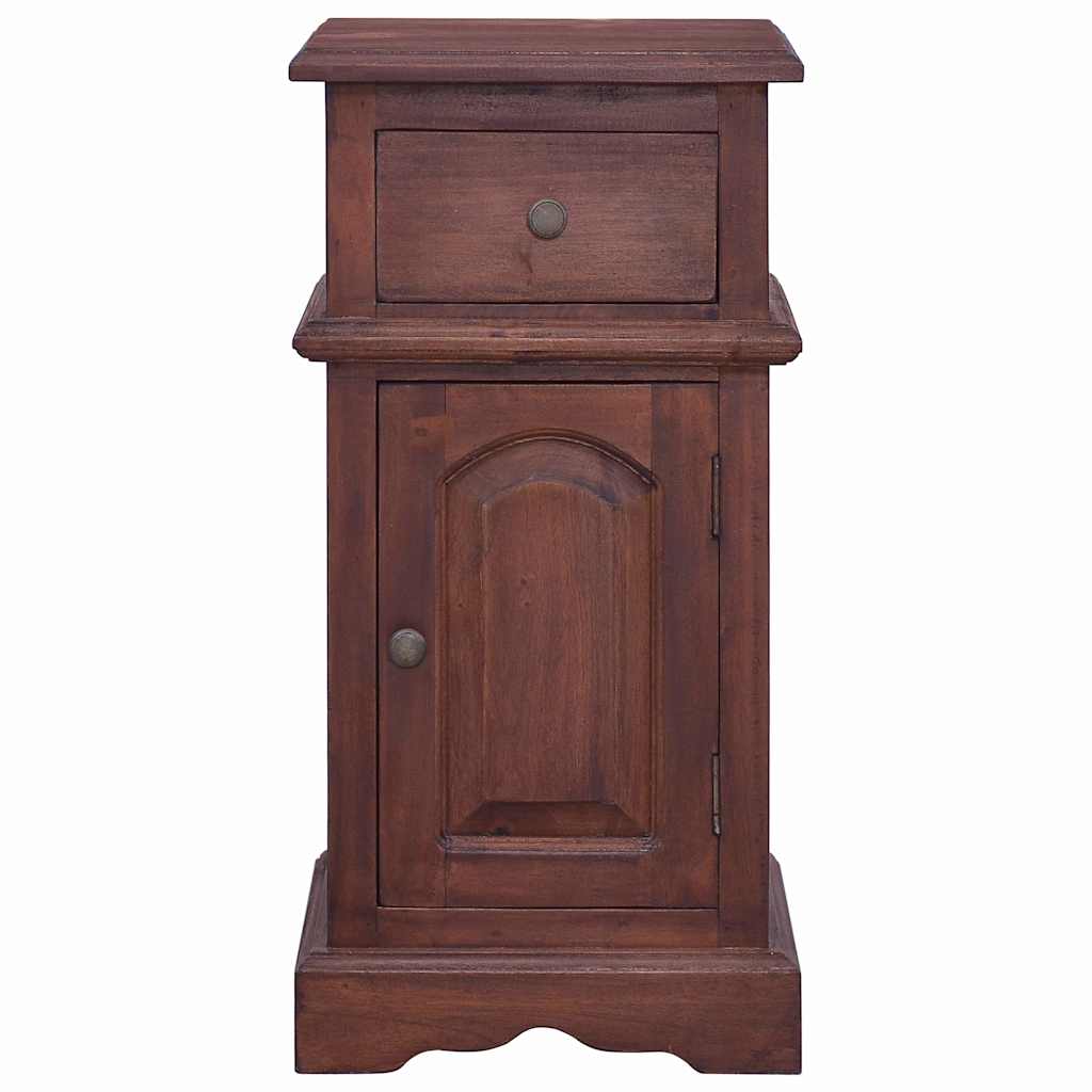 Bedside Cabinet Classical Brown Solid Mahogany Wood