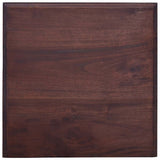 Bedside Cabinet Classical Brown Solid Mahogany Wood - 45-Degree Angle