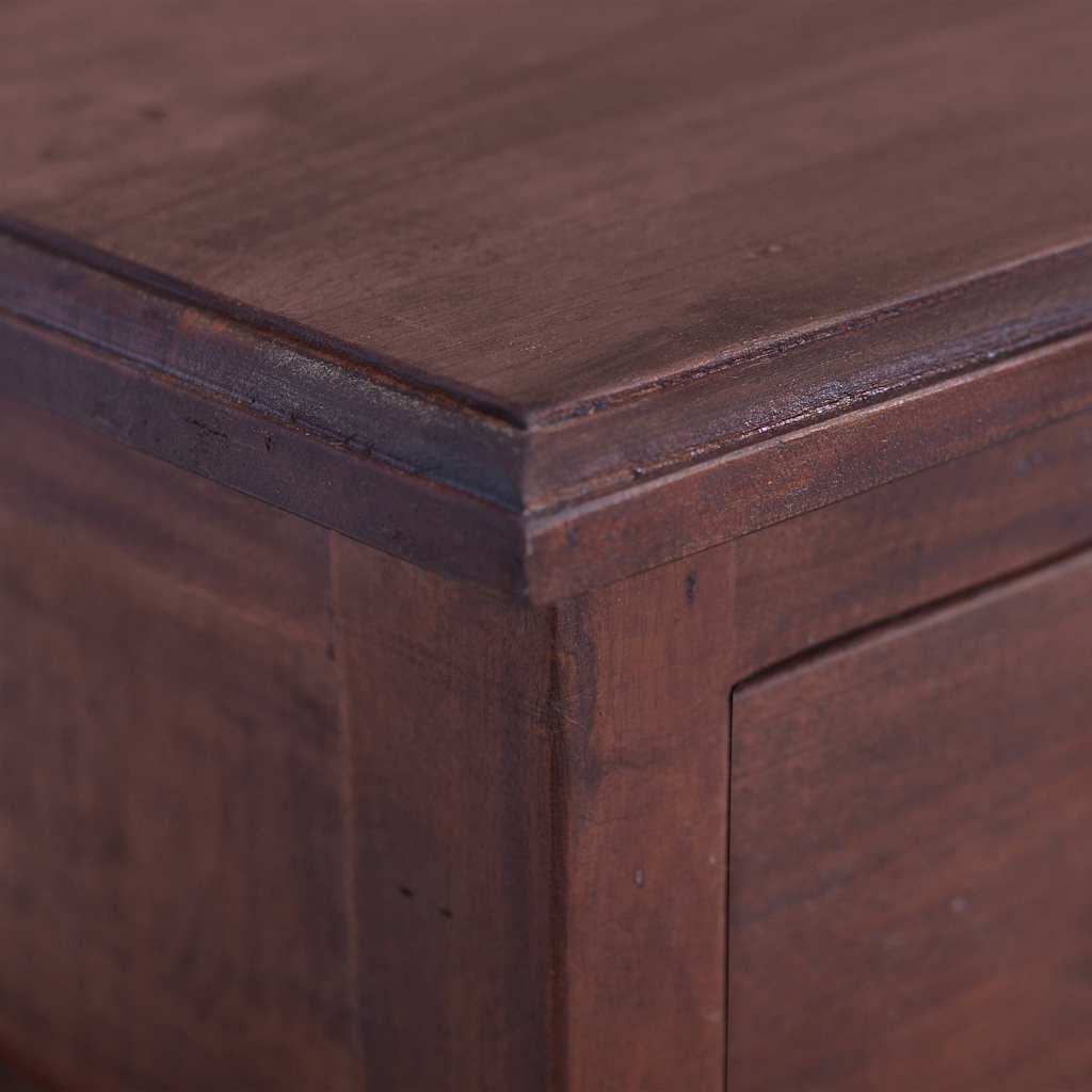 Bedside Cabinet Classical Brown Solid Mahogany Wood
