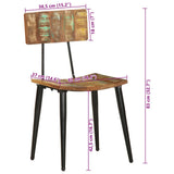 Dining Chairs 2 pcs Solid Reclaimed Wood - Extra Image