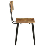 Dining Chairs 2 pcs Solid Reclaimed Wood - 45-Degree Angle