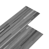 PVC Flooring Planks 5.02 m² 2 mm Self-adhesive Striped Grey - Front View
