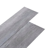 PVC Flooring Planks 5.02 m² 2 mm Self-adhesive Matt Wood Grey - Front View