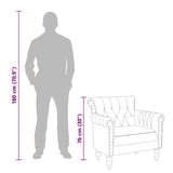 Armchair Brown Real Goat Leather - Extra Image