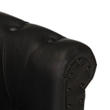 Armchair Black Real Goat Leather - 45-Degree Angle