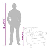 Armchair Black Real Goat Leather - Extra Image