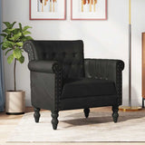 Armchair Black Real Goat Leather