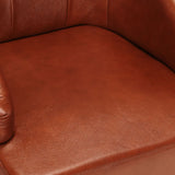 Dining Chairs 2 pcs Brown Real Goat Leather - Close-Up Angle