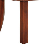 Dining Chairs 2 pcs Brown Real Goat Leather - Low Angle