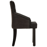 Dining Chairs 2 pcs Black Real Goat Leather - Top-Down View
