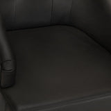 Dining Chairs 2 pcs Black Real Goat Leather - Close-Up Angle