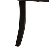 Dining Chairs 2 pcs Black Real Goat Leather - Low Angle