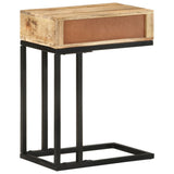 U-Shaped Side Table 45x30x61 cm Solid Mango Wood - Top-Down View
