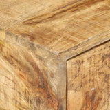 U-Shaped Side Table 45x30x61 cm Solid Mango Wood - Close-Up Angle