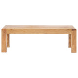 Coffee Table 110x60x35 cm Solid Acacia Wood in Honey Finish - Front View