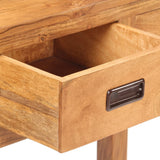 Console Table 110x40x76 cm Solid Acacia Wood Honey Finish - Close-Up Angle