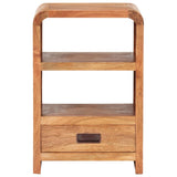 Bedside Table 40x30x60 cm Solid Acacia Wood Honey Finish - Side View