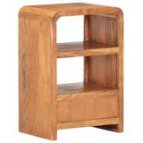 Bedside Table 40x30x60 cm Solid Acacia Wood Honey Finish - 45-Degree Angle