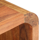 Bedside Table 40x30x60 cm Solid Acacia Wood Honey Finish - Rear View