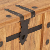 Chest 90x40x40 cm Solid Acacia Wood - Rear View