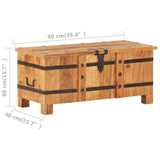 Chest 90x40x40 cm Solid Acacia Wood - Extra Image