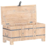 Chest 90x40x40 cm Solid Acacia Wood - Front View