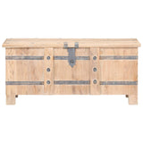 Chest 90x40x40 cm Solid Acacia Wood - Side View