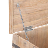 Chest 90x40x40 cm Solid Acacia Wood - Rear View