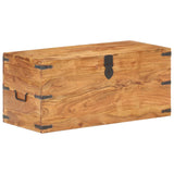 Chest 90x40x40 cm Solid Acacia Wood - Low Angle