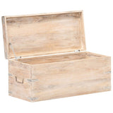 Chest 90x40x40 cm Solid Acacia Wood - Front View