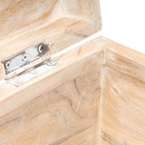 Chest 90x40x40 cm Solid Acacia Wood - Rear View