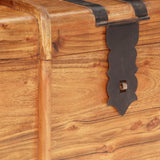 Storage Chest 90x40x40 cm Solid Acacia Wood - Close-Up Angle