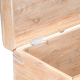 Storage Chest 90x40x40 cm Solid Acacia Wood - Rear View