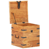 Chest 40x40x40 cm Solid Acacia Wood - Front View