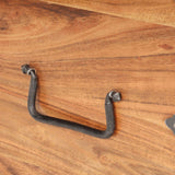 Chest 40x40x40 cm Solid Acacia Wood - Close-Up Angle