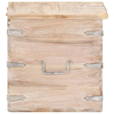 Chest 40x40x40 cm Solid Acacia Wood - Top-Down View