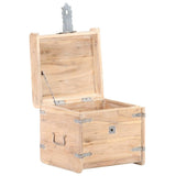 Chest 40x40x40 cm Solid Acacia Wood - Front View