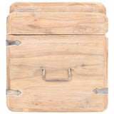 Chest 40x40x40 cm Solid Acacia Wood - Top-Down View
