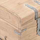 Chest 40x40x40 cm Solid Acacia Wood - Close-Up Angle
