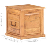 Chest 40x40x40 cm Solid Acacia Wood - Extra Image