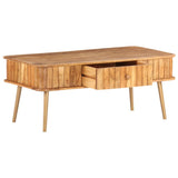Coffee Table 100x50x40 cm Solid Acacia Wood - Front View