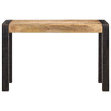 Dining Table 120x60x76 cm Solid Rough Mango Wood - Front View